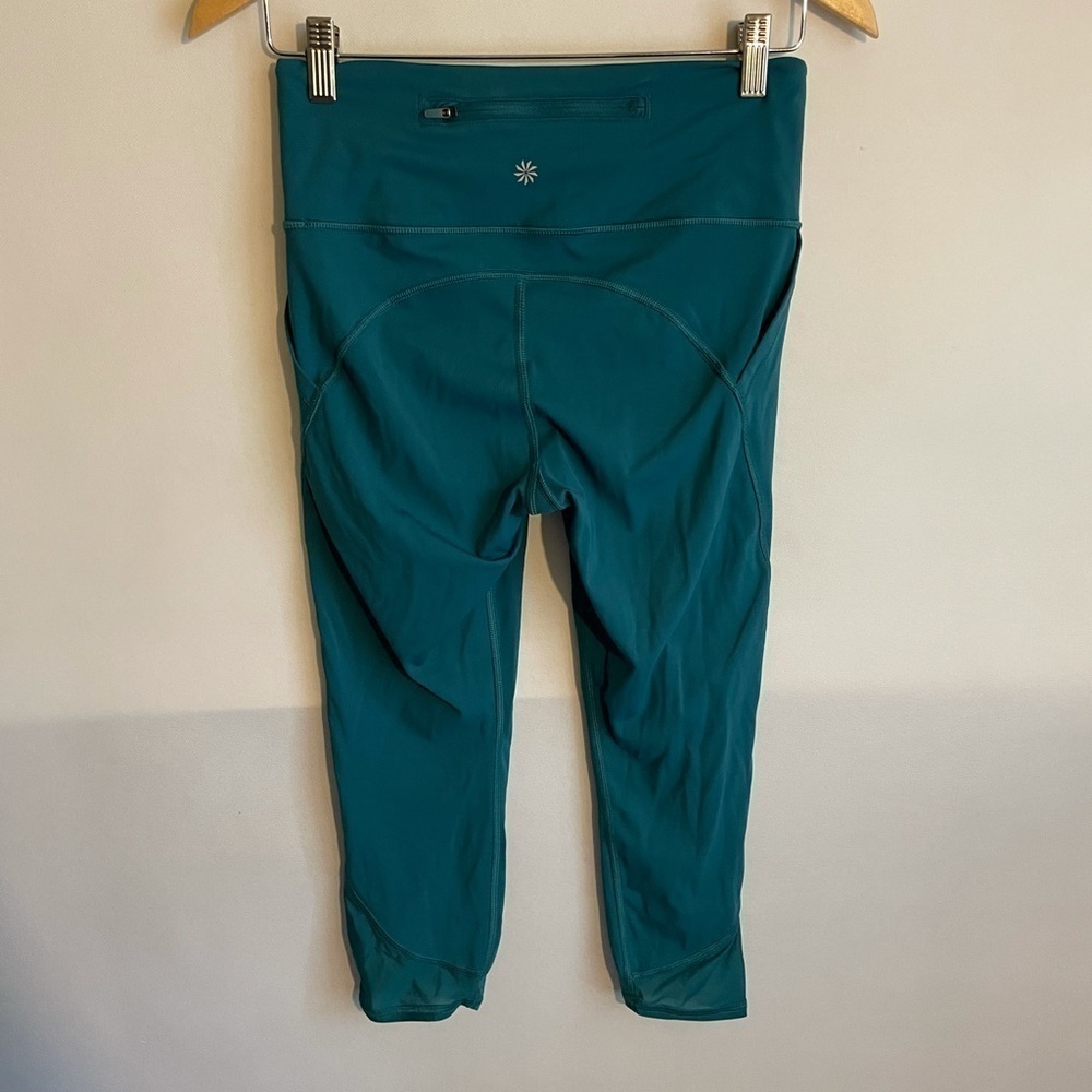 ATHLETA Lightning Capri Tight Leggings small Teal Running - Picture 4 of 10